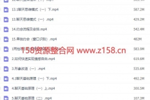 屌丝逆袭之浪迹天团私教大课视频教程-网上泡妞教程