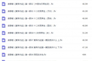 曲黎敏《黄帝内经》养生智慧第一 二部,讲座视频全集下载